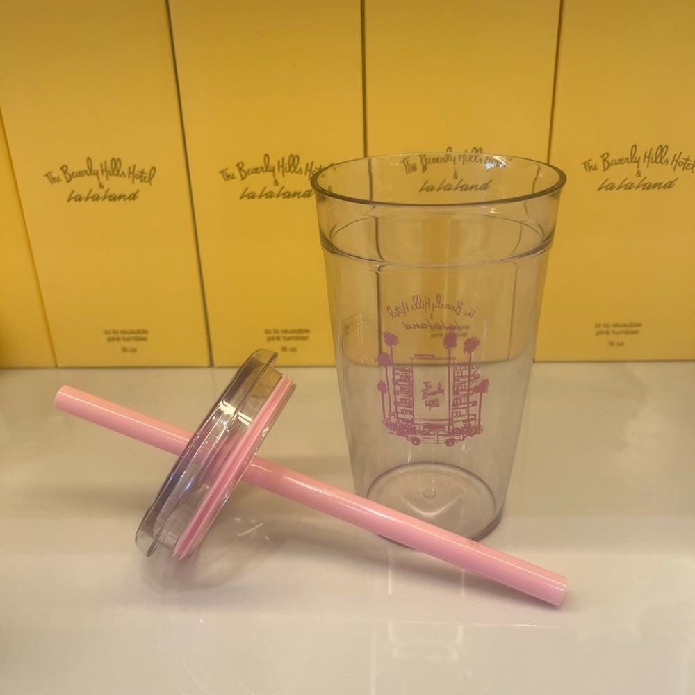 La La Land x The Beverly Hills Hotel Limited Edition Tumbler with Straw. NIB - Picture 6 of 12